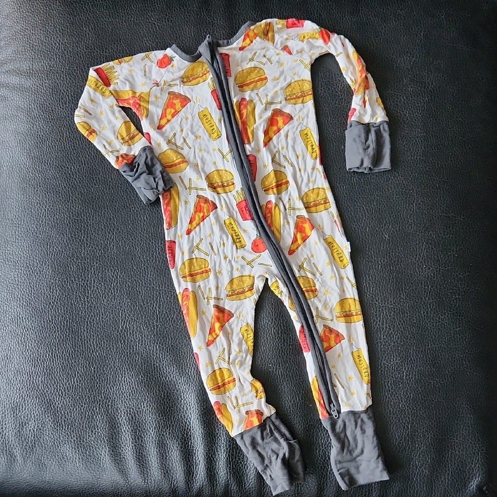 Little Sleepies One Piece with Food Print, 6 to 12 mos